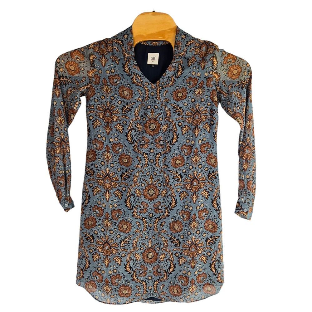 Cabi Provincial Shift Women XS Multicolor Floral Long Sleeve Dress R3295‎ - Picture 2 of 6